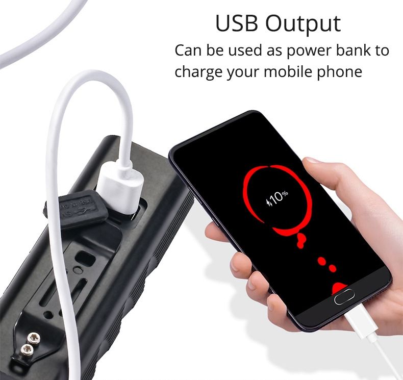 TK5 Luz Delantera de Bicicleta 5000 Lúmenes Recargable USB Impermeable Super Brillante con Múltiples Modos para Ciclismo