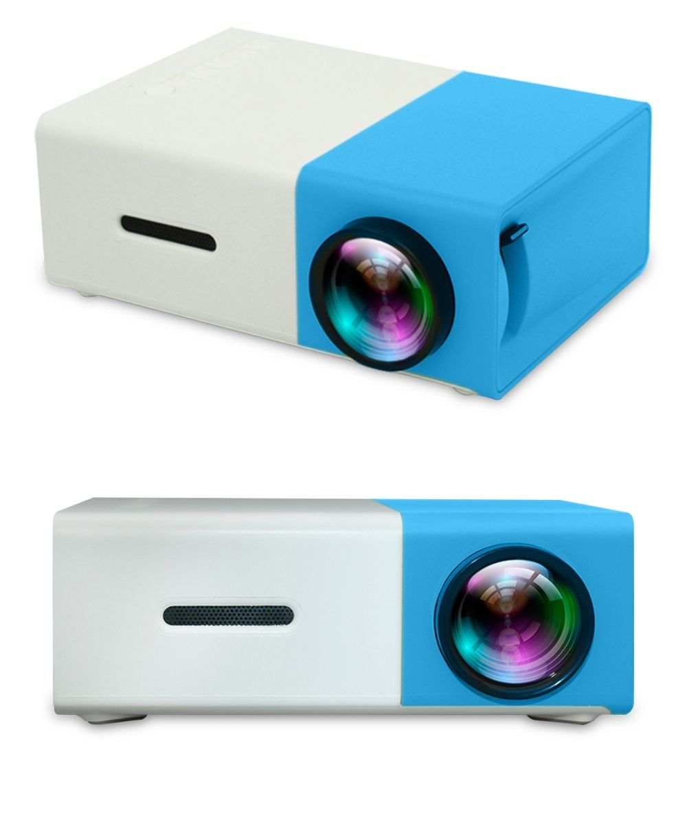 YG300 LED Mini Proyector, Proyector Portátil Compacto, Proyección Brillante 1080P para Noches de Cine y Aventuras de Juegos
