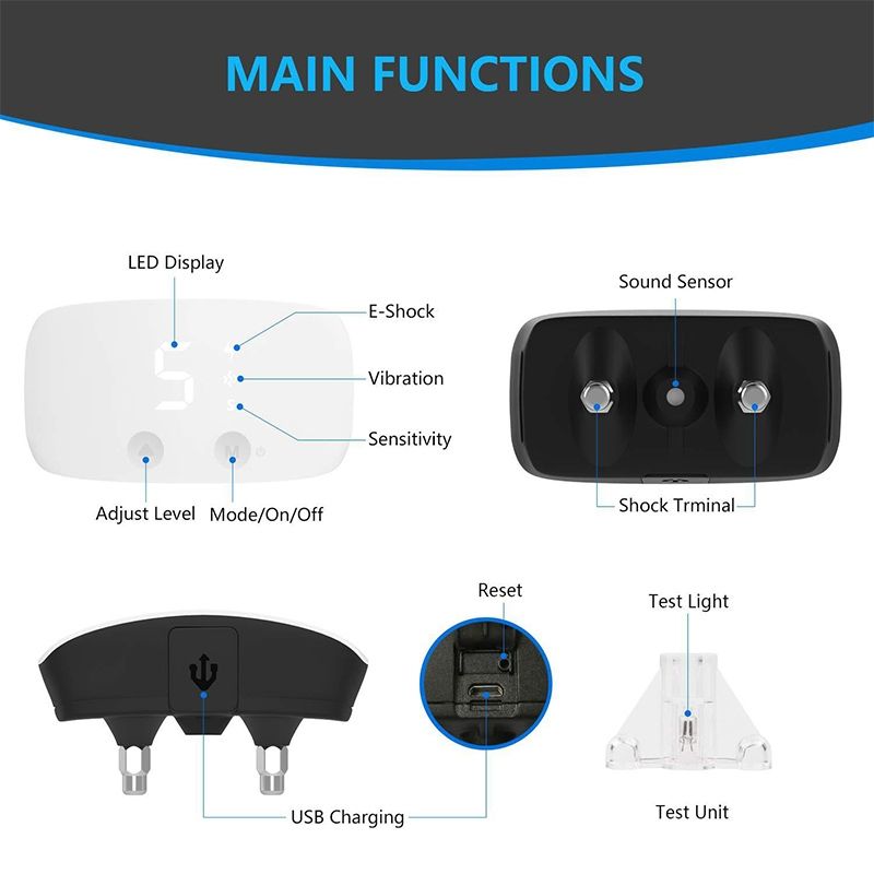 NUEVO Collar de Entrenamiento con Descarga para Perros Touch 7 Niveles Sn, Impermeable Recargable, Collar Anti Ladrido para un Control Efectivo de Ladridos