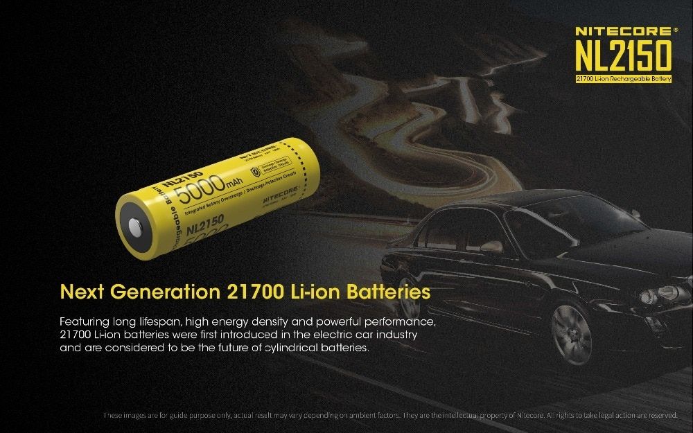 Batería recargable NITECORE NL2150 5000mAh 3.6V ligera de alto rendimiento ideal para linternas y dispositivos