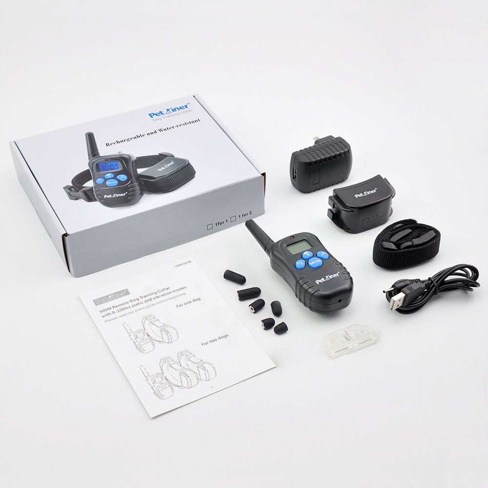 Petrainer 998D Collar de entrenamiento eléctrico remoto para perros, alcance de 300 m, impermeable, recargable, batería de alta capacidad