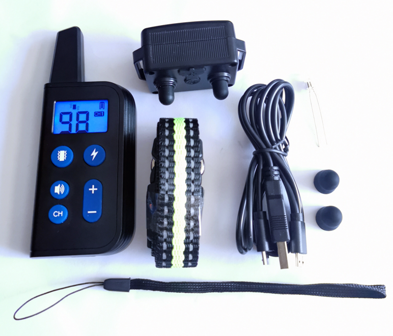 Collar eléctrico para perros impermeable con alcance de 1000 m y niveles de estimulación ajustables para un entrenamiento humano