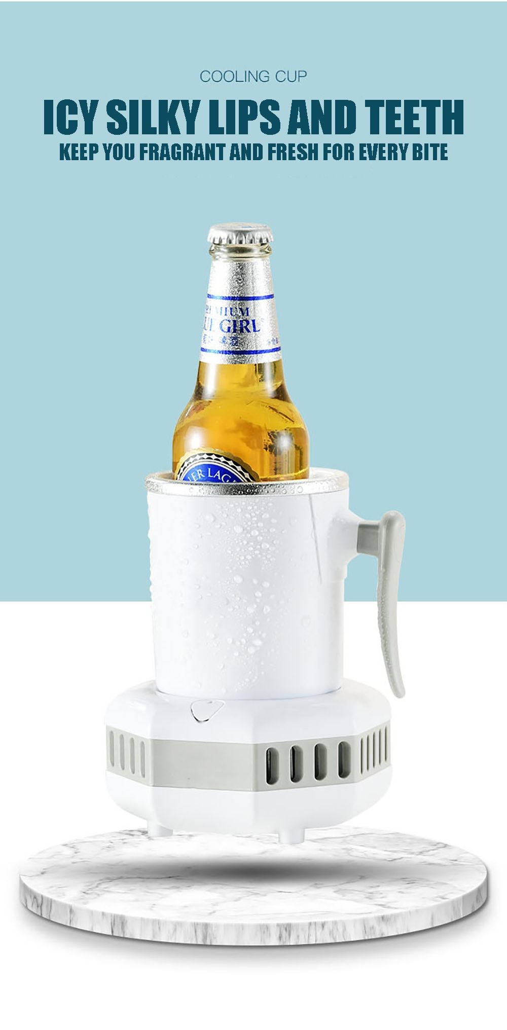Refrigerador portátil rápida reducción de temperatura ideal para bebidas heladas electrodoméstico moderno eficiente