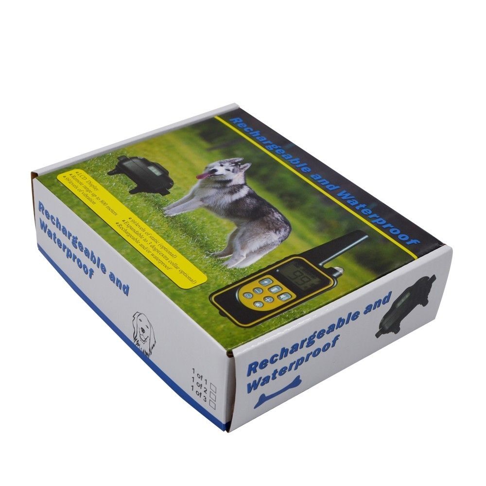 Collar de entrenamiento remoto para perros eléctrico de 800m, impermeable, recargable, niveles ajustables para perros de todos los tamaños
