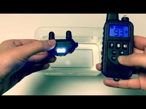 Collar de adiestramiento para perros eléctrico impermeable recargable de 800 m con control remoto para mascotas, pantalla LCD y modos ajustables