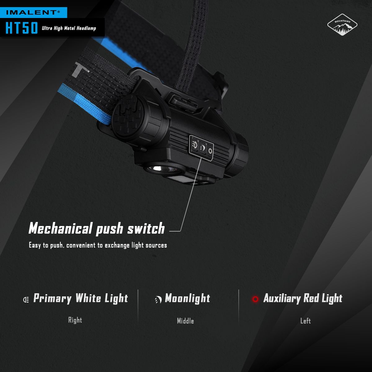 Descubre la IMALENT HT50 linterna potente con fuentes de luz duales ideal para iluminación exterior y camping