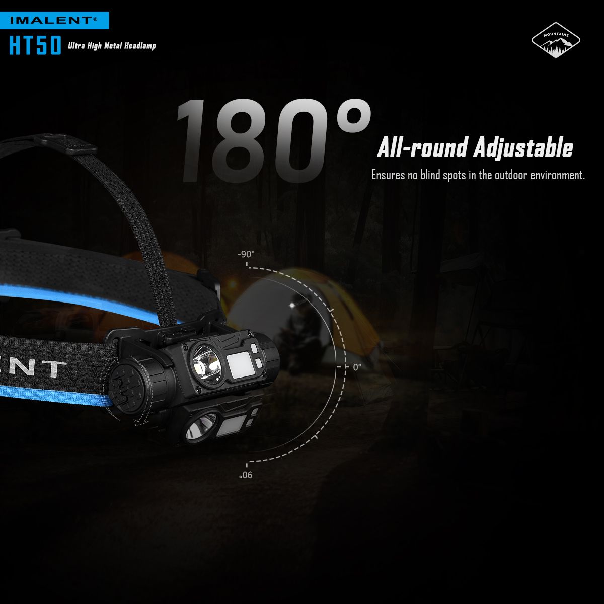 Descubre la IMALENT HT50 linterna potente con fuentes de luz duales ideal para iluminación exterior y camping