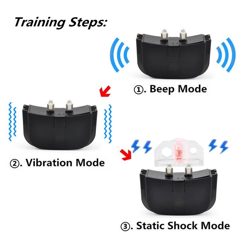Collar eléctrico de adiestramiento para perros de 300 m, resistente al agua, control remoto, modos de entrenamiento ajustables para todos los tamaños