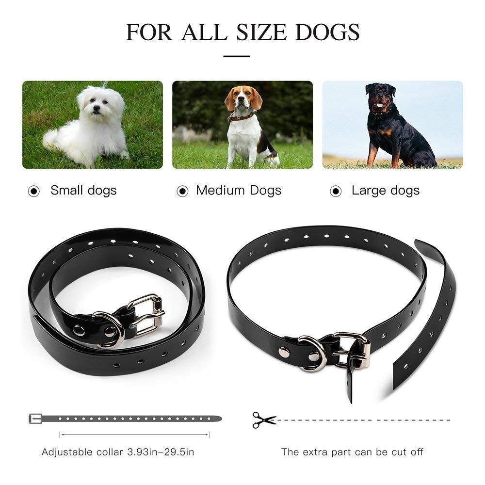 800m Collar de entrenamiento para perros eléctrico, control remoto para mascotas, impermeable, recargable, pantalla LCD, descarga, vibración, sonido