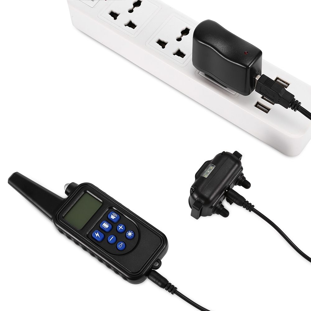 Collar de adiestramiento para perros eléctrico impermeable recargable de 800 m con control remoto para mascotas, pantalla LCD y modos ajustables
