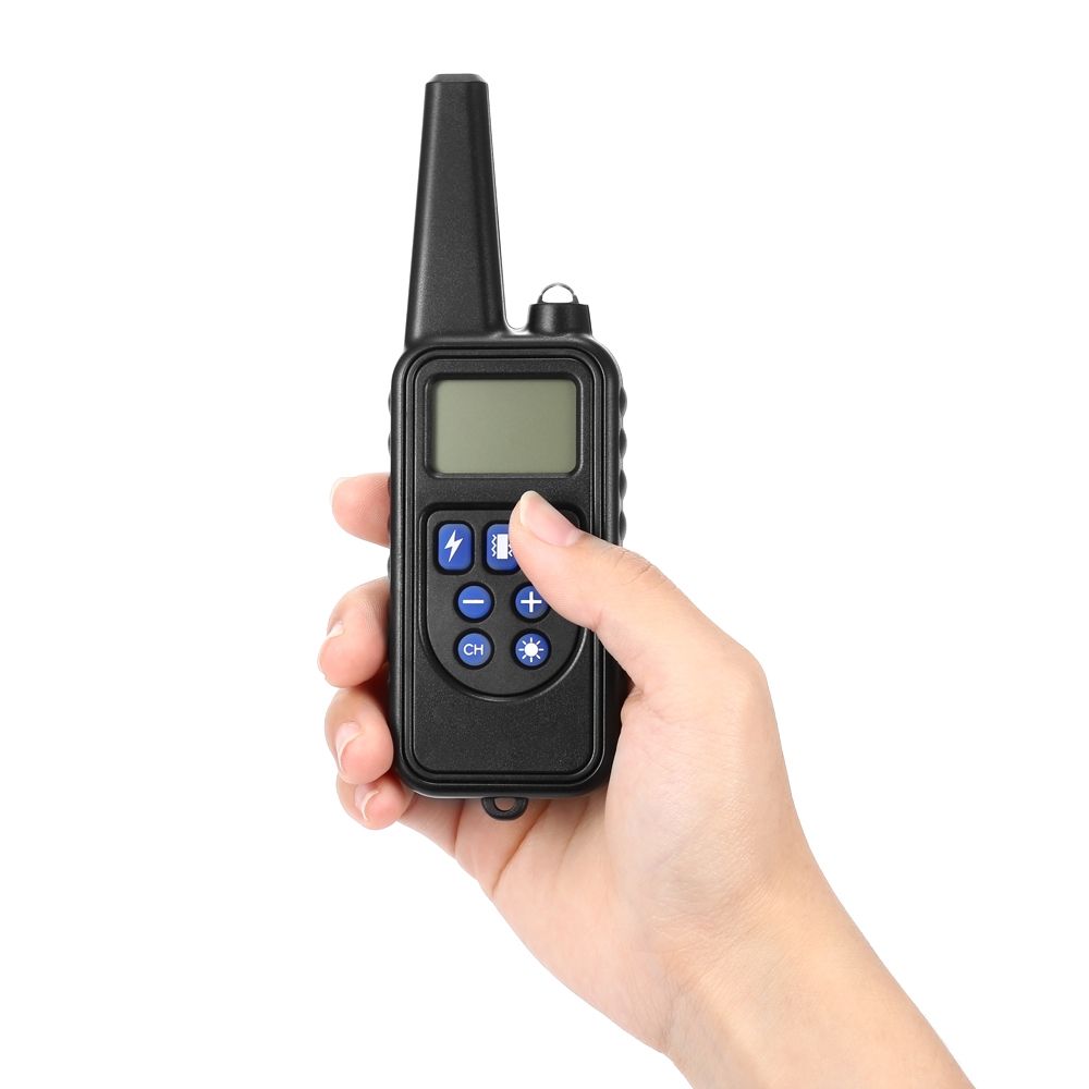 Collar de adiestramiento para perros eléctrico impermeable recargable de 800 m con control remoto para mascotas, pantalla LCD y modos ajustables