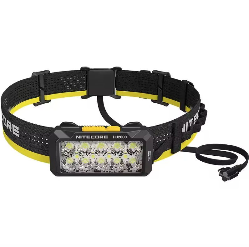 NITECORE HU2000 Linterna Frontal LED 2000 Lúmenes Recargable por USB-C Ligera y Duradera para Trabajo al Aire Libre