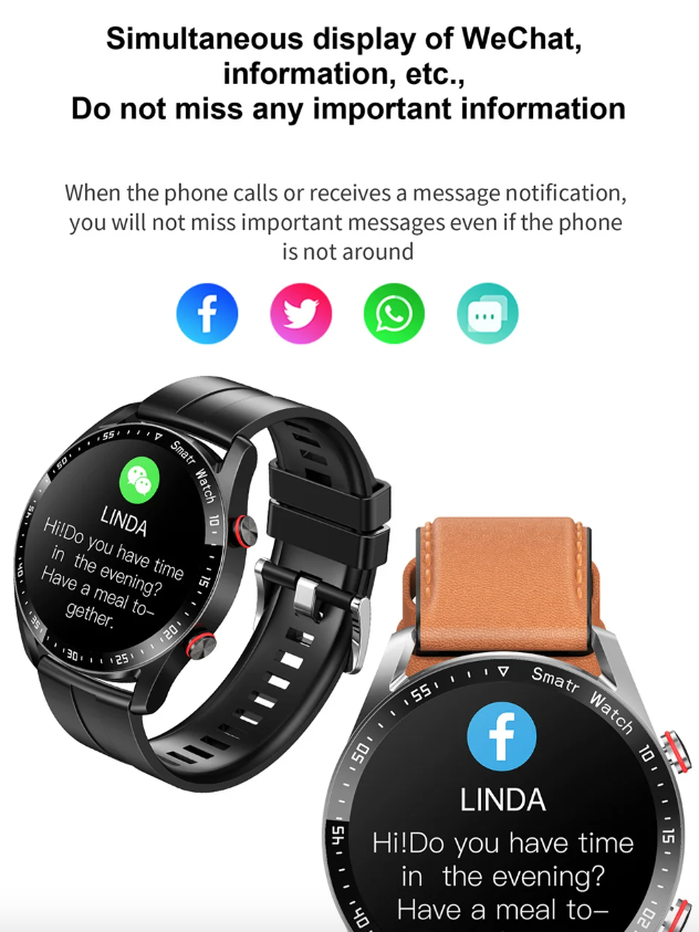Reloj inteligente HW20 ECG+PPG llamada Bluetooth
