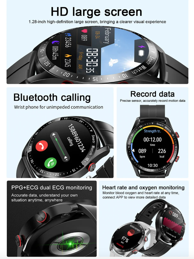 Reloj inteligente HW20 ECG+PPG llamada Bluetooth