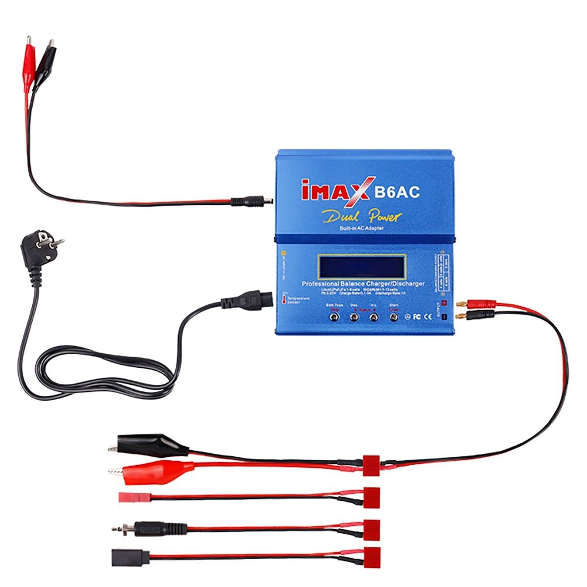 Imax B6AC Cargador RC 80W 6A Alto Rendimiento LCD Digital para LiPo Li-ion NiMH Carga Drones y Hobby