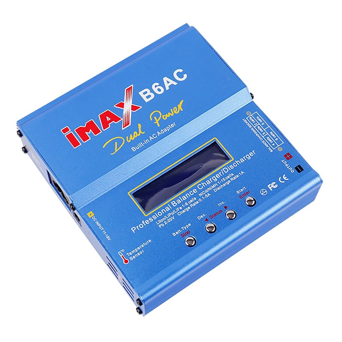 Imax B6AC Cargador RC 80W 6A Alto Rendimiento LCD Digital para LiPo Li-ion NiMH Carga Drones y Hobby