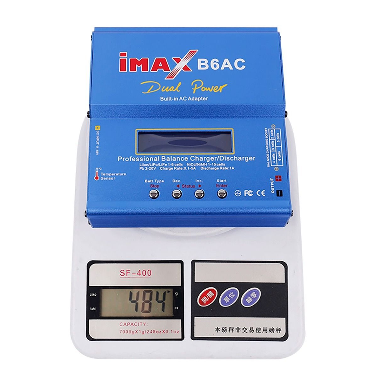 Imax B6AC Cargador RC 80W 6A Alto Rendimiento LCD Digital para LiPo Li-ion NiMH Carga Drones y Hobby