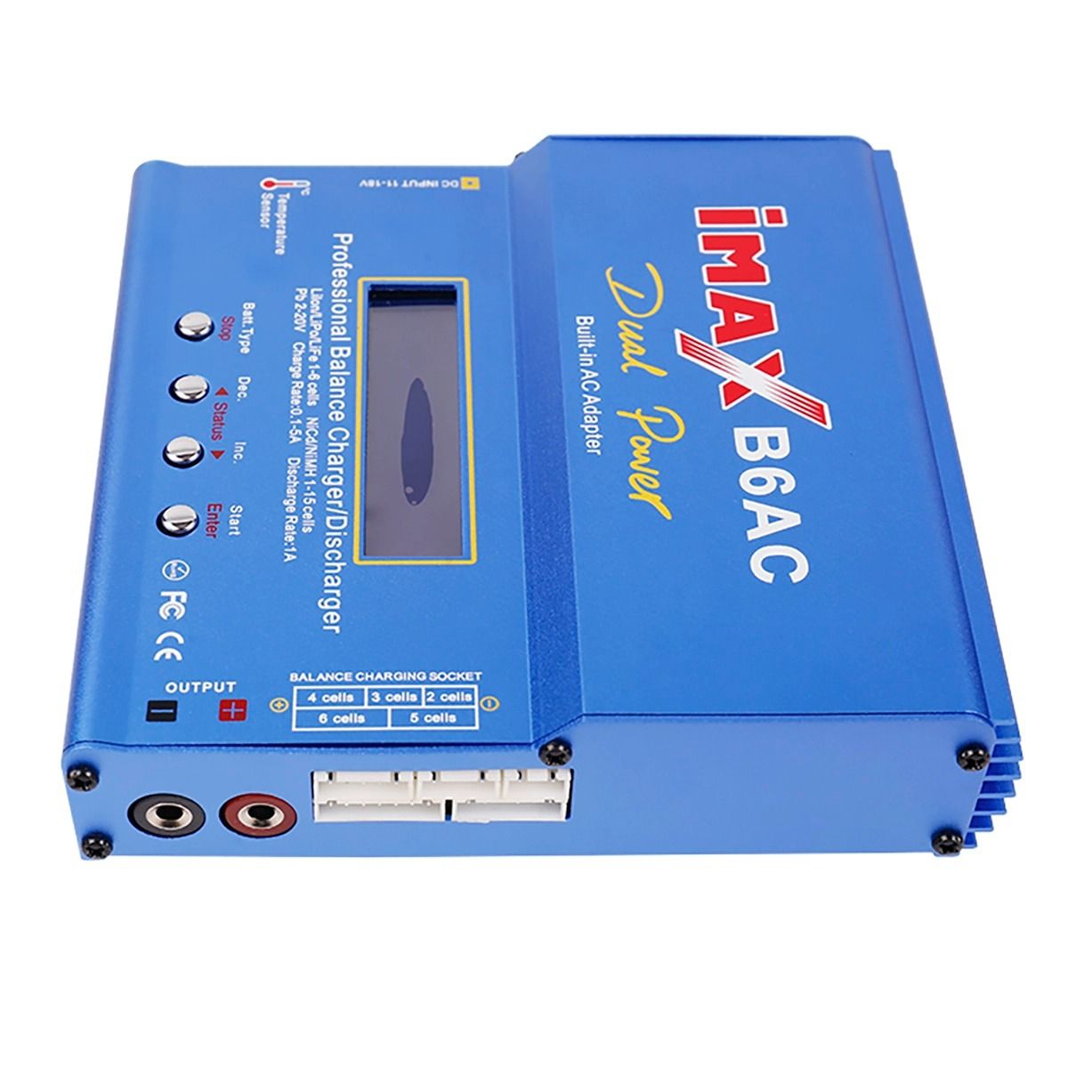Imax B6AC Cargador RC 80W 6A Alto Rendimiento LCD Digital para LiPo Li-ion NiMH Carga Drones y Hobby