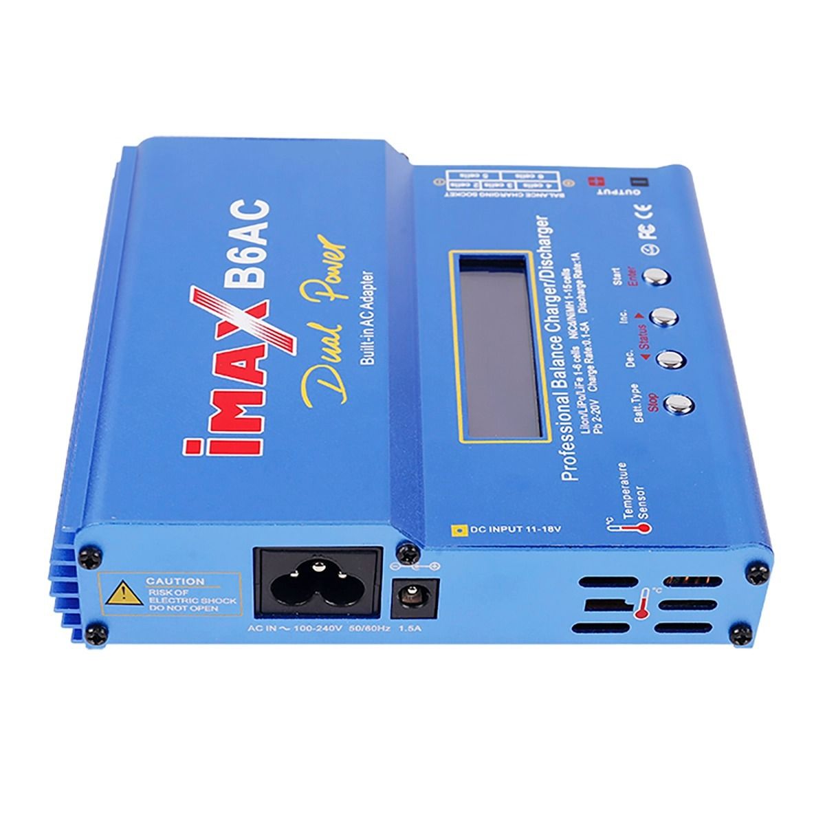 Imax B6AC Cargador RC 80W 6A Alto Rendimiento LCD Digital para LiPo Li-ion NiMH Carga Drones y Hobby