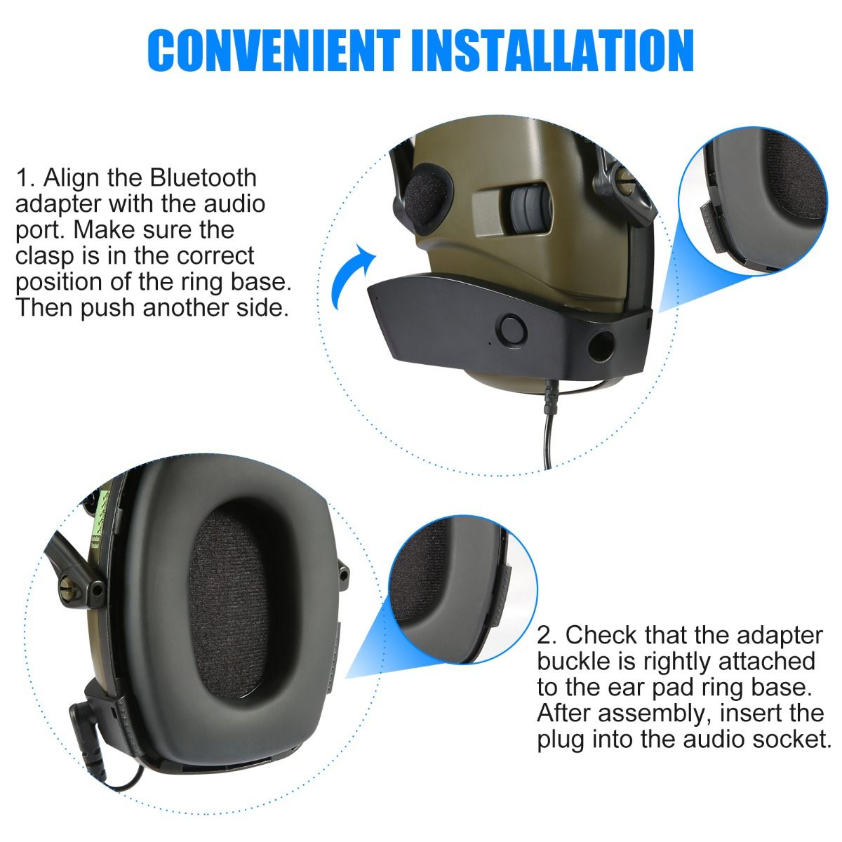 Auriculares IMPACT SPORT Auriculares Electrónicos Tácticos Diseño Ergonómico para Deportes al Aire Libre