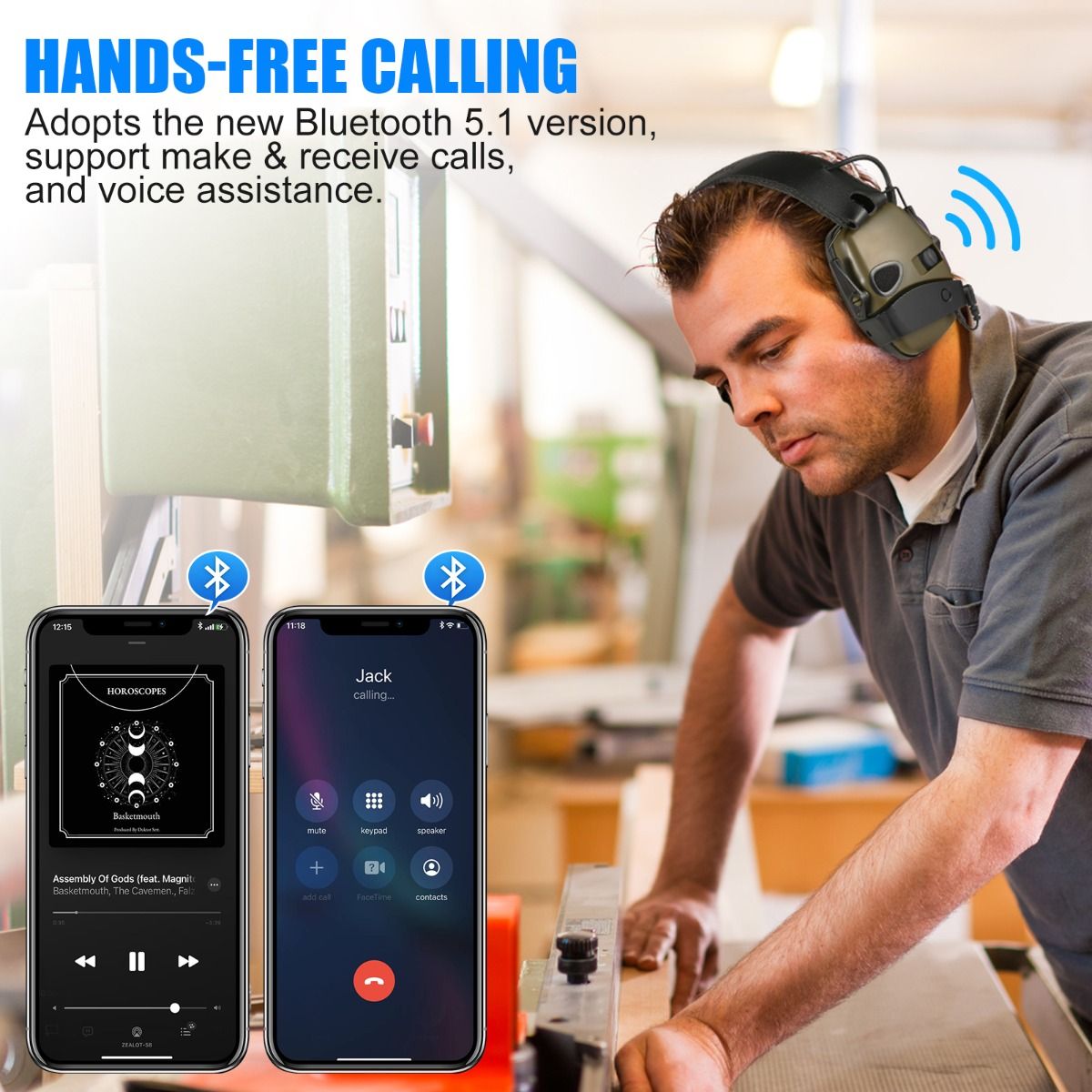 Auriculares IMPACT SPORT Auriculares Electrónicos Tácticos Diseño Ergonómico para Deportes al Aire Libre