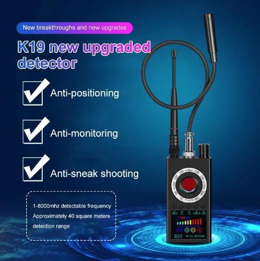 Descubre el K19 detector RF mini portátil protección de privacidad diseño compacto para seguridad personal