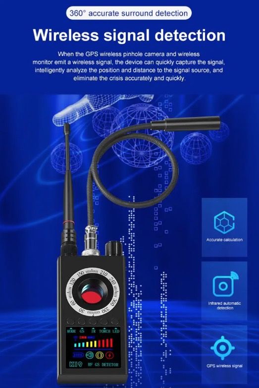 Descubre el K19 detector RF mini portátil protección de privacidad diseño compacto para seguridad personal
