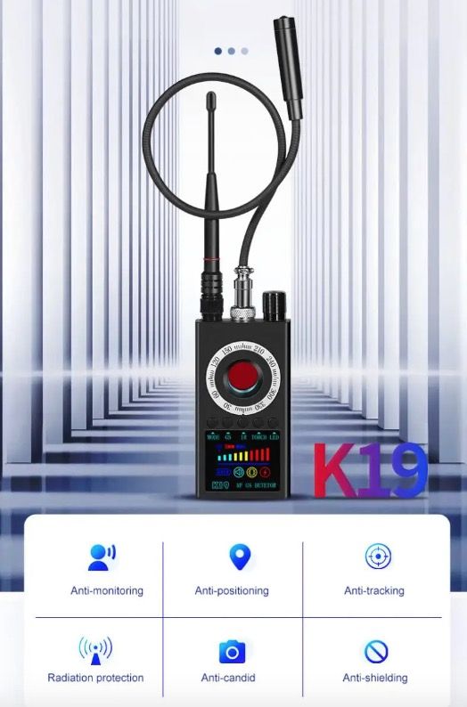 Descubre el K19 detector RF mini portátil protección de privacidad diseño compacto para seguridad personal