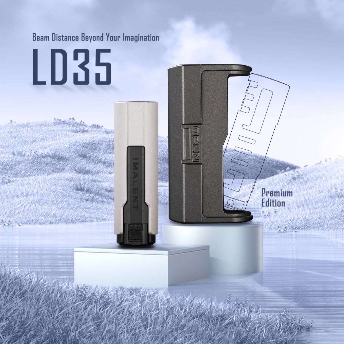 IMALENT LD35: Linterna EDC Potente y Compacta 1200 Lúmenes, USB-C Recargable, Pantalla OLED.