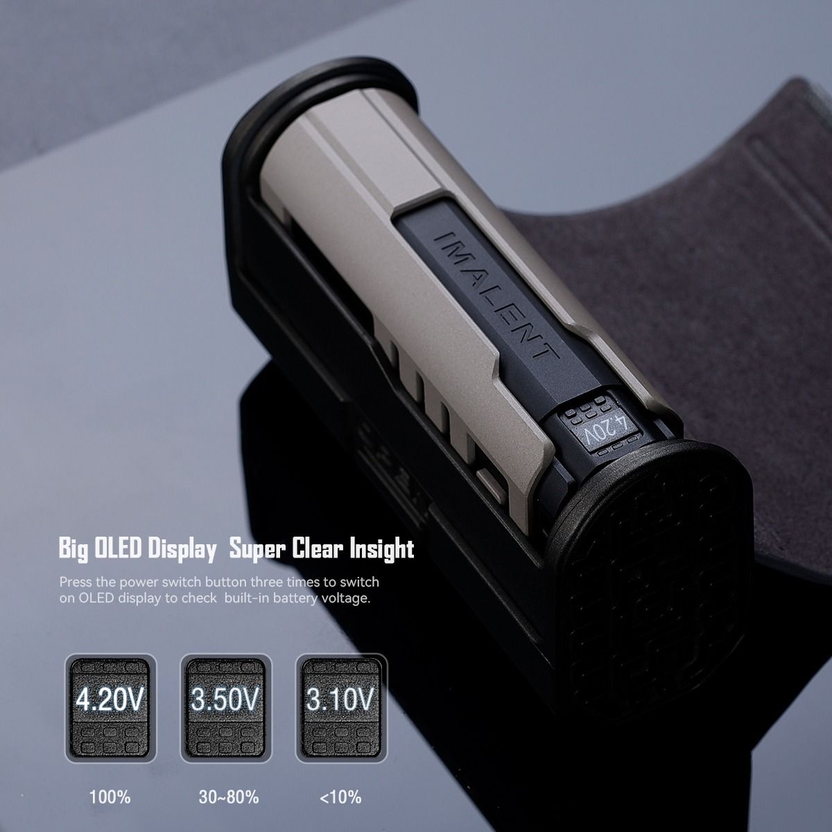 IMALENT LD35: Linterna EDC Potente y Compacta 1200 Lúmenes, USB-C Recargable, Pantalla OLED.