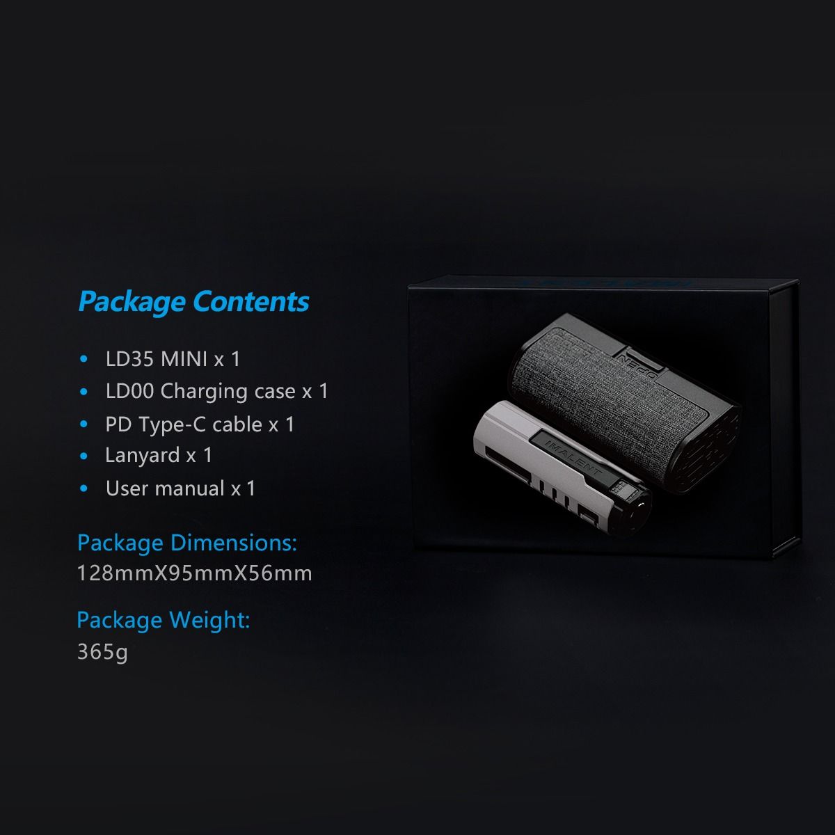 IMALENT LD35: Linterna EDC Potente y Compacta 1200 Lúmenes, USB-C Recargable, Pantalla OLED.