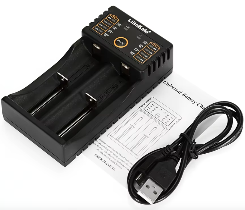 Cargador inteligente Liitokala Lii-202 3.7V para baterías 18650 26650 NiMH con Micro USB carga eficiente y segura
