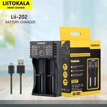 Cargador inteligente Liitokala Lii-202 3.7V para baterías 18650 26650 NiMH con Micro USB carga eficiente y segura