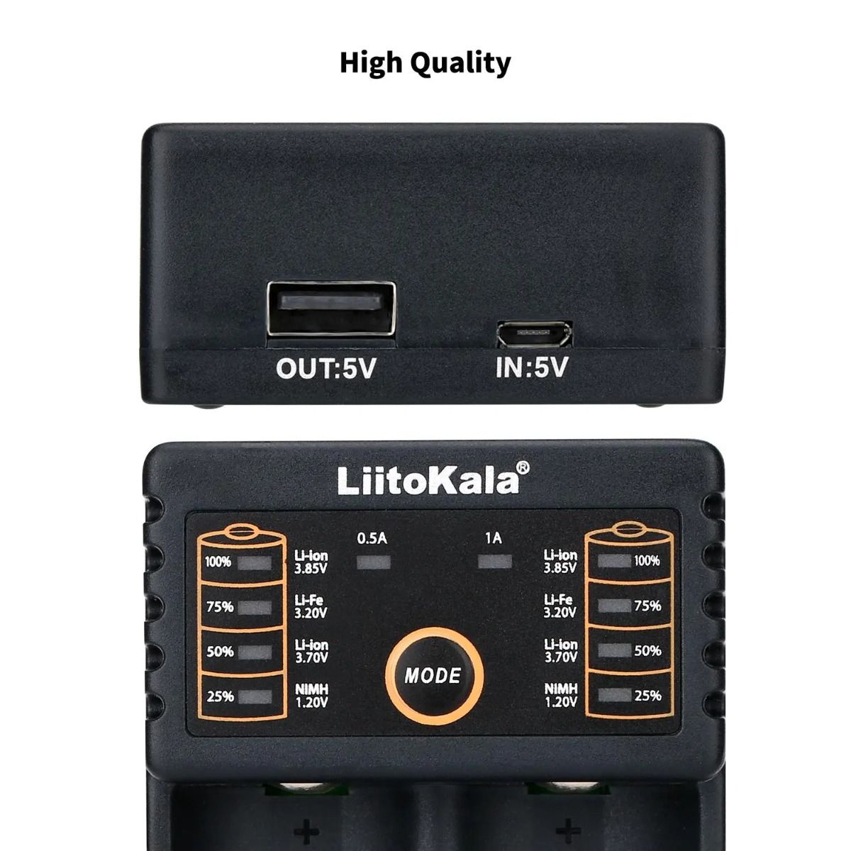 Cargador inteligente Liitokala Lii-202 3.7V para baterías 18650 26650 NiMH con Micro USB carga eficiente y segura