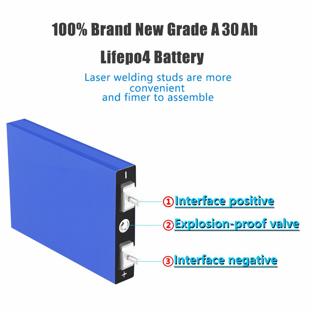 Batería LiitoKala 3.2V 30Ah Lifepo4 4S 12.8V para Vehículo Eléctrico Ecológica Alta Densidad de Energía