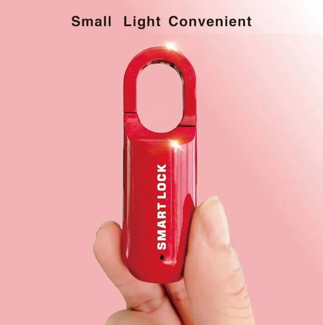 Candado de huella digital mini, desbloqueo rápido, acceso sin llave, cerradura duradera con diseño ligero para seguridad de viaje