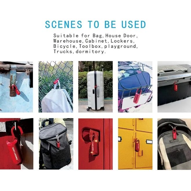 Candado de huella digital mini, desbloqueo rápido, acceso sin llave, cerradura duradera con diseño ligero para seguridad de viaje