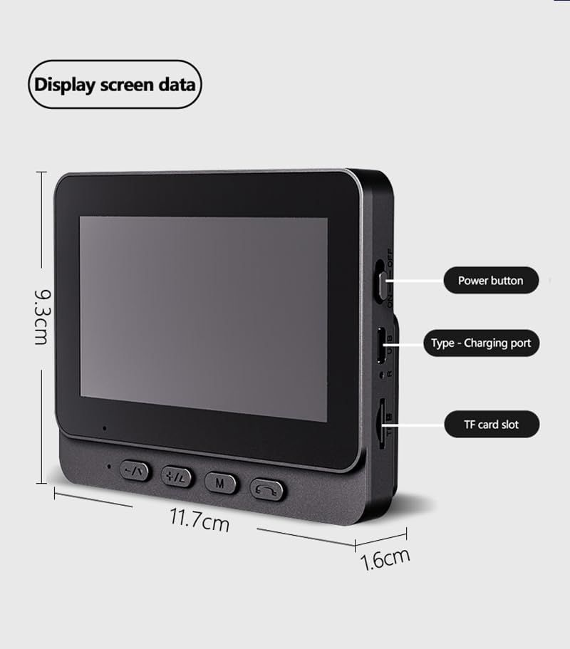 Cámaras de timbre inalámbricas con pantalla de monitor, impermeables, audio bidireccional, sin suscripción, sin necesidad de WiFi.