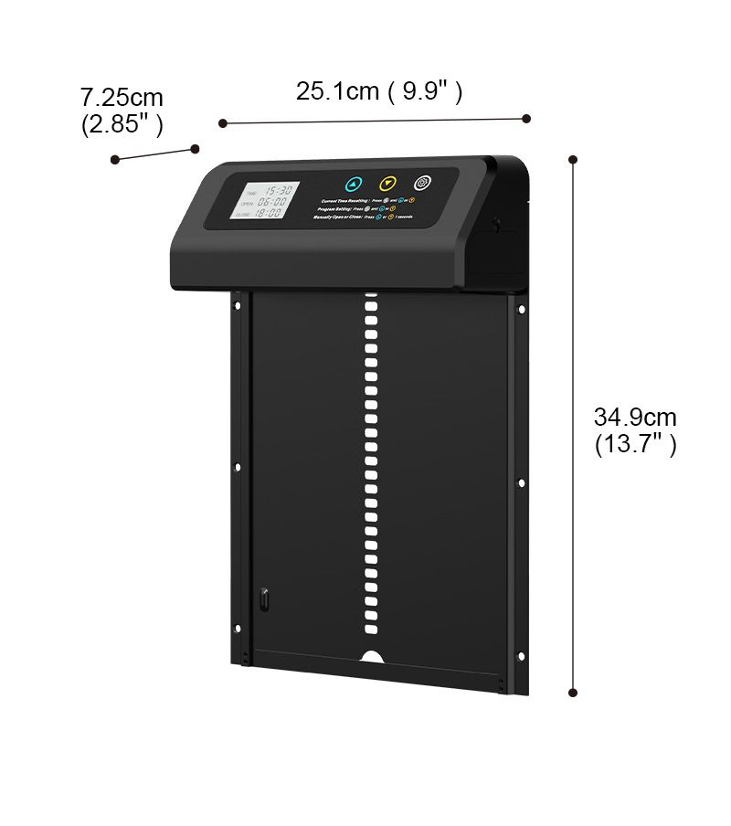 Apertura automática de puerta de gallinero con temporizador incorporado, resistente a la intemperie, puerta eléctrica de aluminio duradero