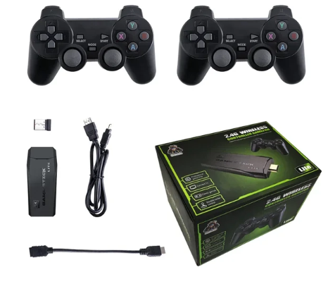 Consola de Videojuegos M8 con Controlador Inalámbrico 2.4G y Juegos Retro 4K Modelos de 32G 64G hasta 10000 Juegos