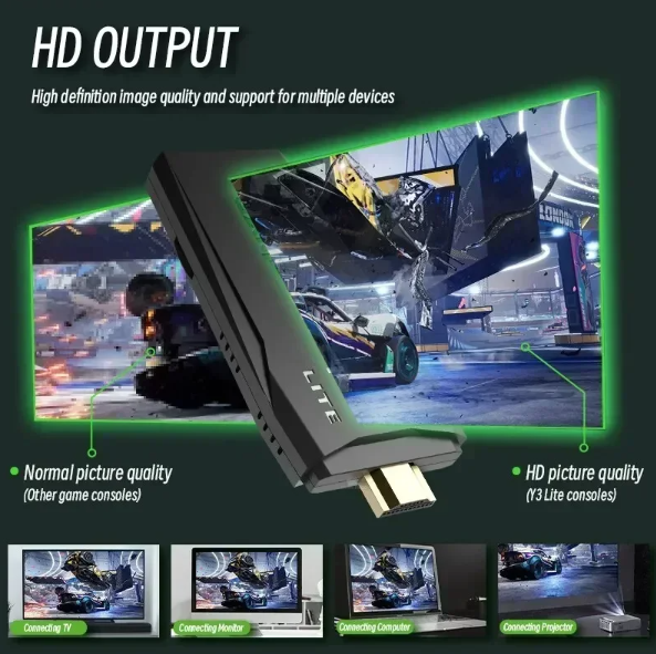 Consola de Videojuegos M8 con Controlador Inalámbrico 2.4G y Juegos Retro 4K Modelos de 32G 64G hasta 10000 Juegos