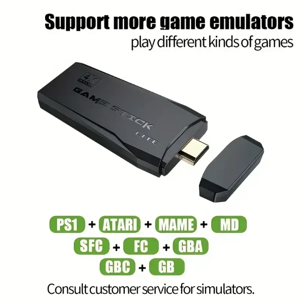 Consola de Videojuegos M8 con Controlador Inalámbrico 2.4G y Juegos Retro 4K Modelos de 32G 64G hasta 10000 Juegos