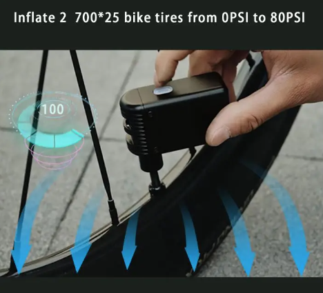 A2 Mini Bomba de Aire Eléctrica Inalámbrica Inflador Portátil para Bicicleta Válvula Presta Schrader Equipo de Ciclismo Ligero