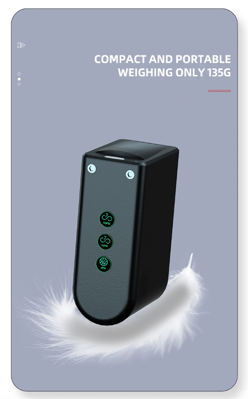 HT09 Mini Bomba de Aire para Bicicleta Eléctrica Portátil con Sensor de Presión de Alta Precisión y Diseño Ligero
