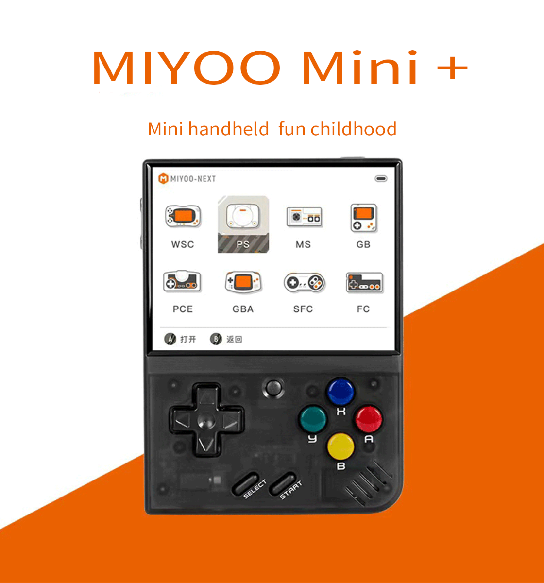 MIYOO Mini Plus Consola de Juegos Portátil Retro Pantalla IPS 3.5 Pulgadas Videojuegos Clásicos en Movimiento