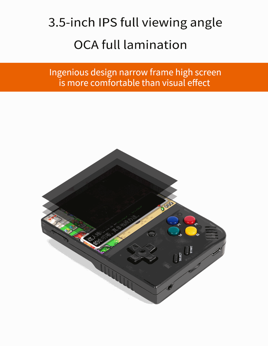 MIYOO Mini Plus Consola de Juegos Portátil Retro Pantalla IPS 3.5 Pulgadas Videojuegos Clásicos en Movimiento