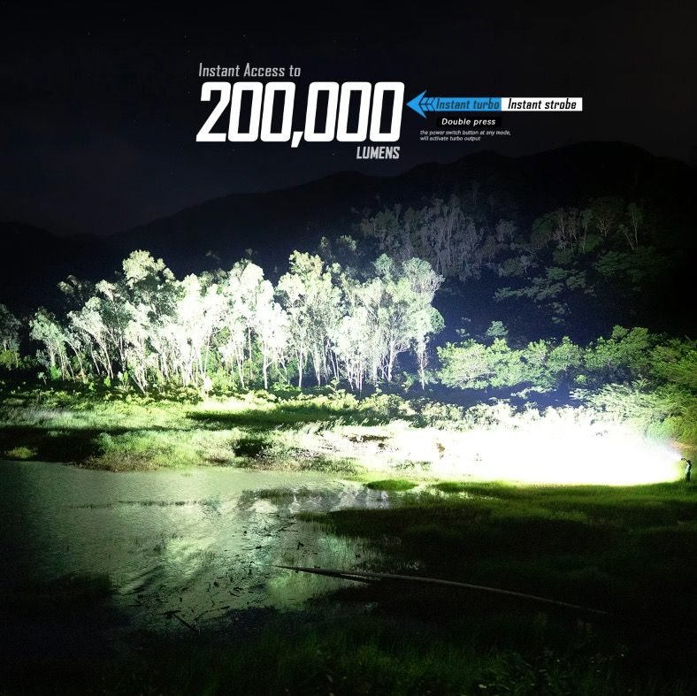 Descubre la IMALENT MS32 Linterna LED 200000 Lúmenes Alta Potencia Iluminación Exterior Visibilidad Nocturna
