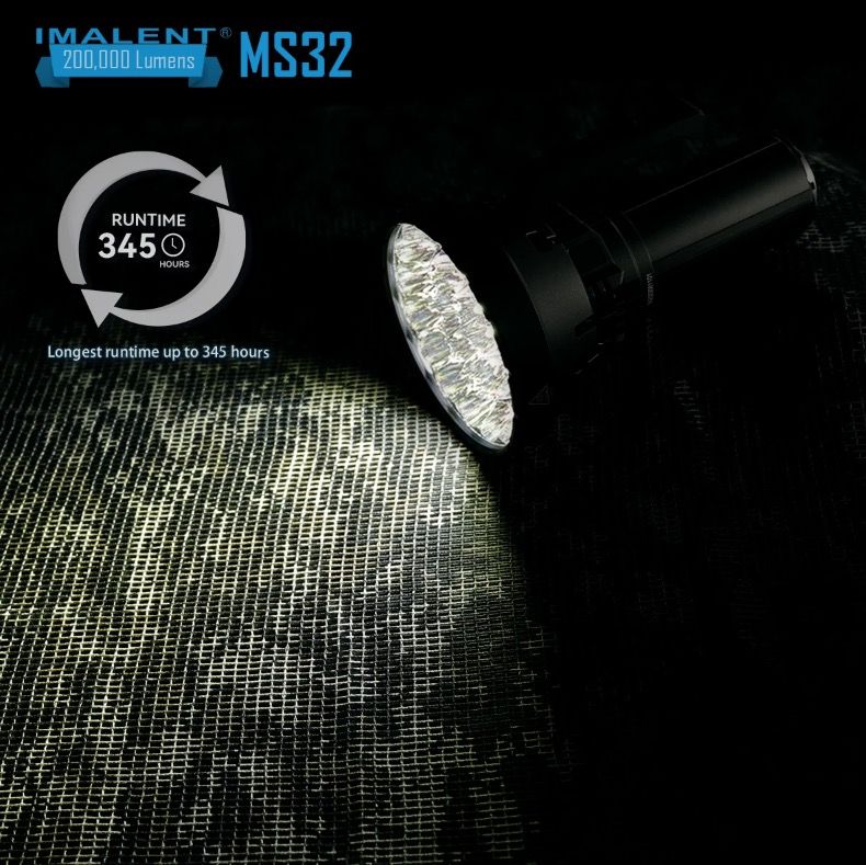 Descubre la IMALENT MS32 Linterna LED 200000 Lúmenes Alta Potencia Iluminación Exterior Visibilidad Nocturna