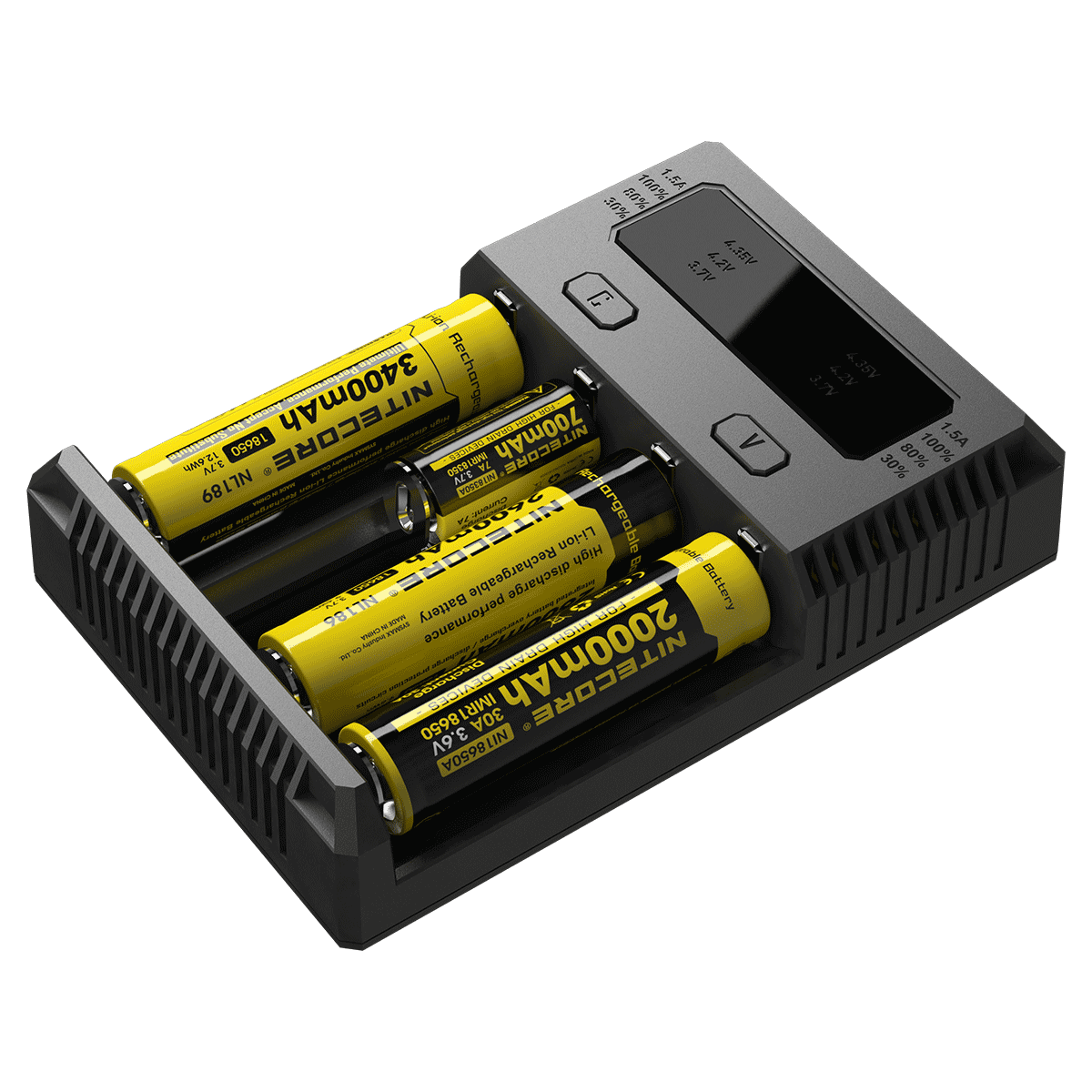 Cargador de baterías Li-ion Nitecore NEW I4, fácil de usar, salida eficiente, carga inteligente para compatibilidad con Li-ion y NiMH