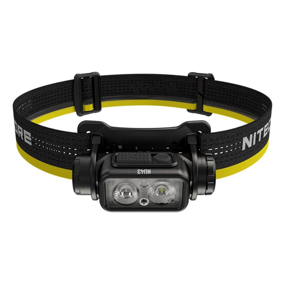 Linterna Frontal Recargable NITECORE NU43 para Camping Luz Blanca y Roja 1400 Lúmenes y Batería 3400mAh